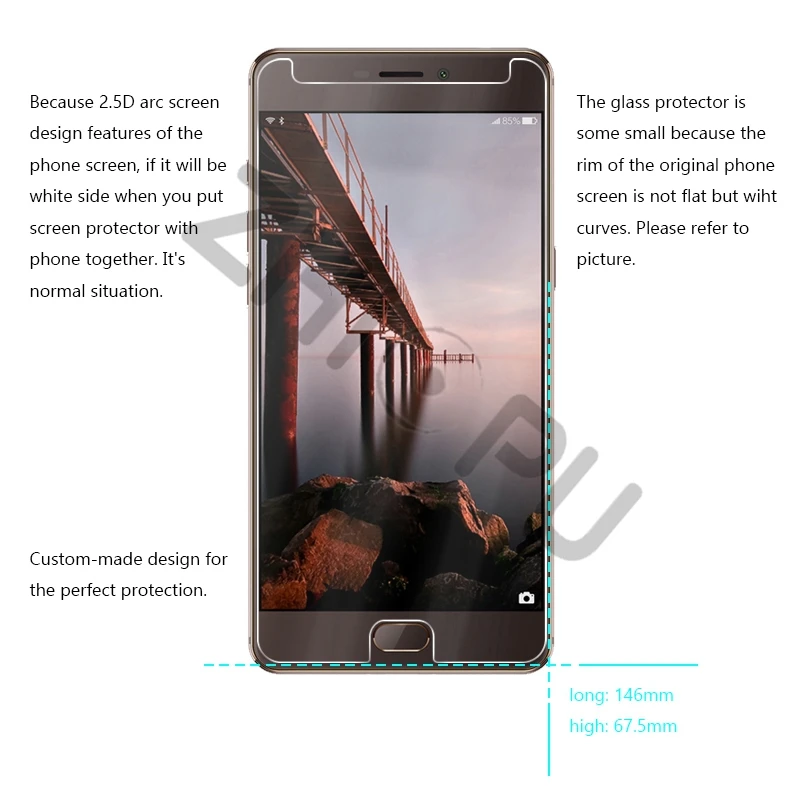 10 шт./лот Премиум закаленное Стекло для Elephone P8 5 дюймов Экран протектор Закаленное