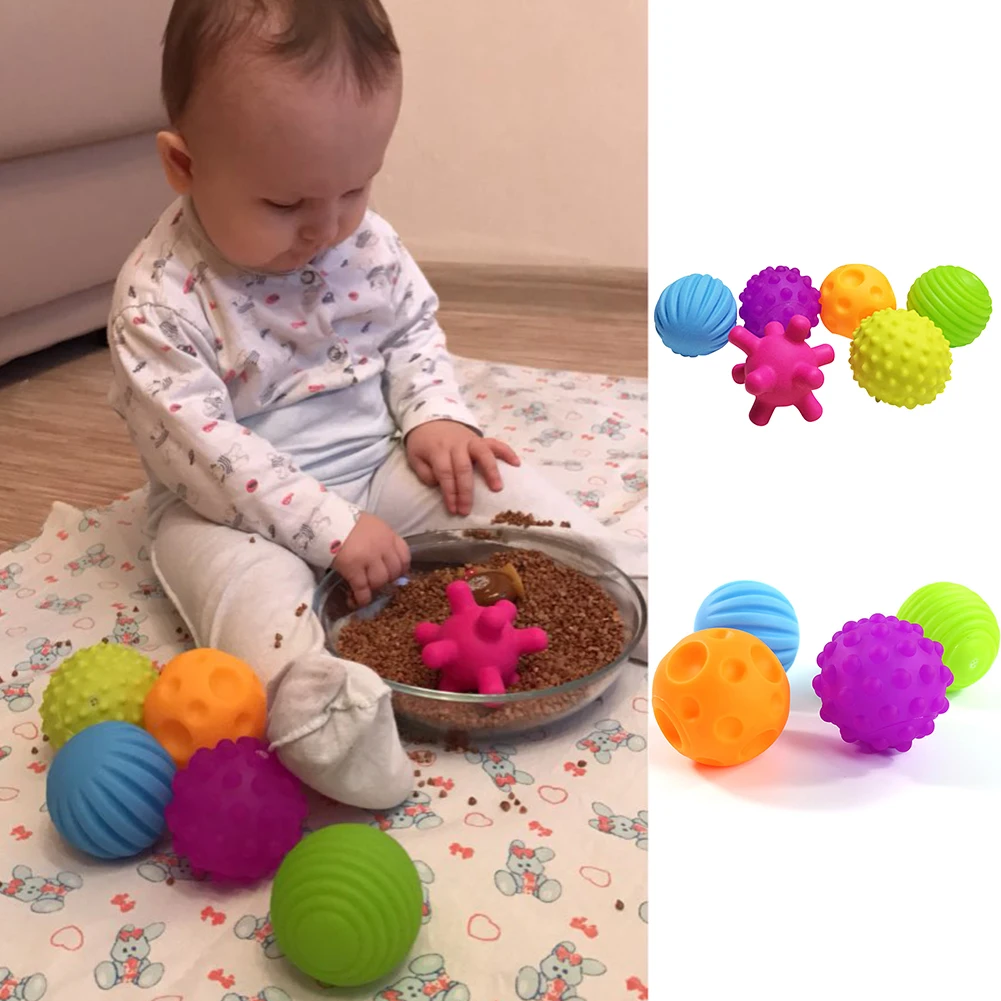 4/6 шт Забавный Детские массаж Сенсорных Развивающие мягкий шарик игрушка со