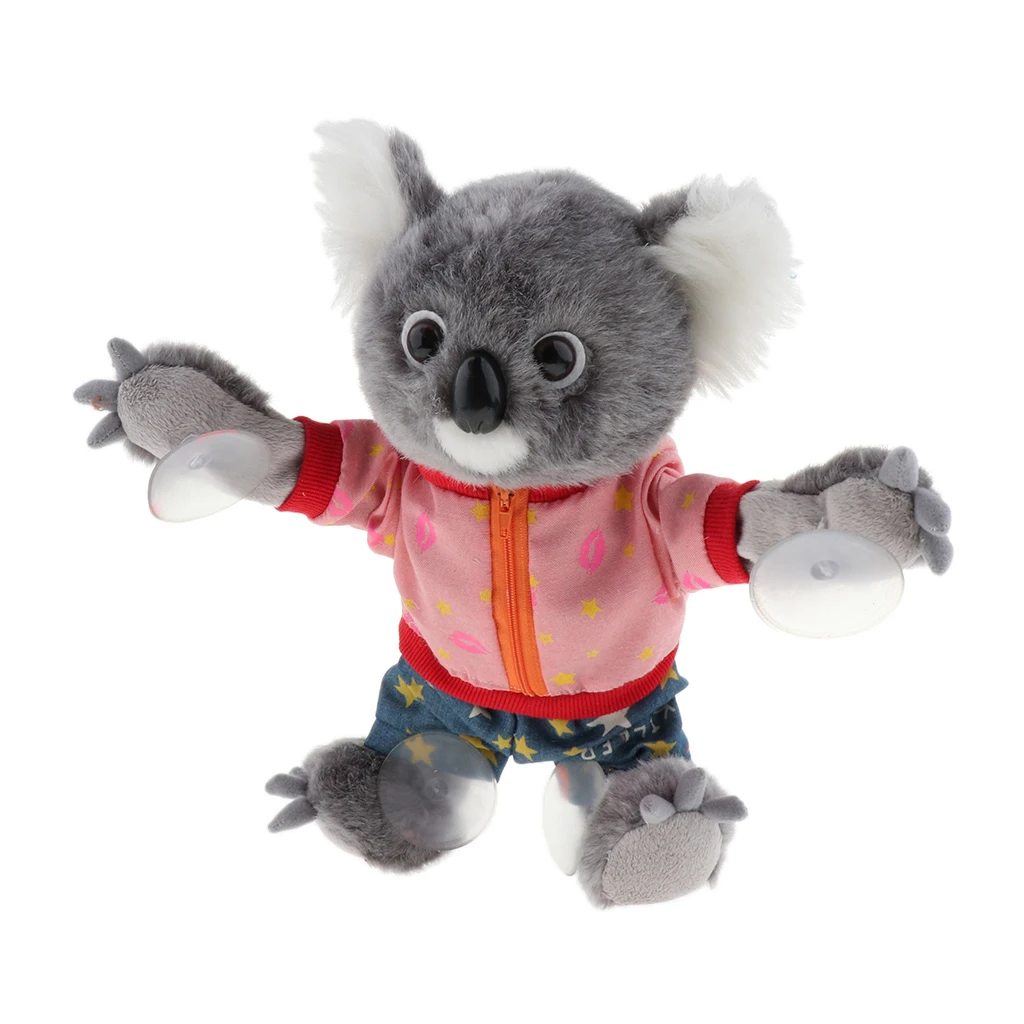 Koala Плюшевый танцующий и Поющий животный кукла игрушка для детей ясельного возраста, плюшевый мишка/Коала/обезьяна, с присоской, автомобильный орнамент - Цвет: Koala