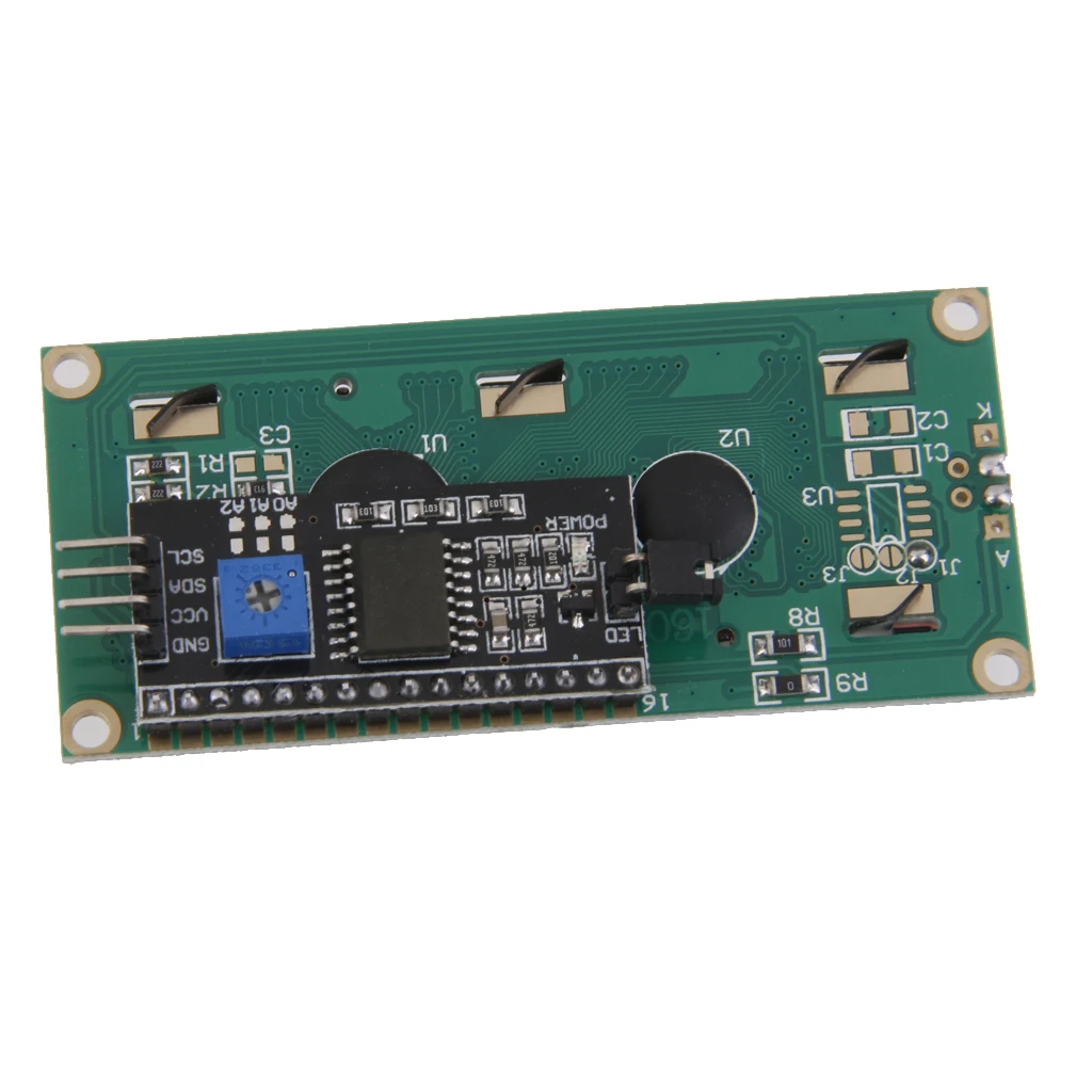 Желто-зеленый ЖК-дисплей 1602 IIC I2C TWI Серийный модуль для | Электроника
