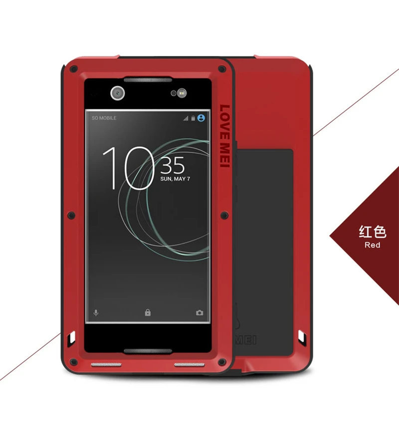 Чехол LOVE MEI для sony Xperia XA1 Ultra/Xperia XA1/XA Ultra/XA защита от грязи и воды Gorilla glass+ Алюминиевый металлический чехол