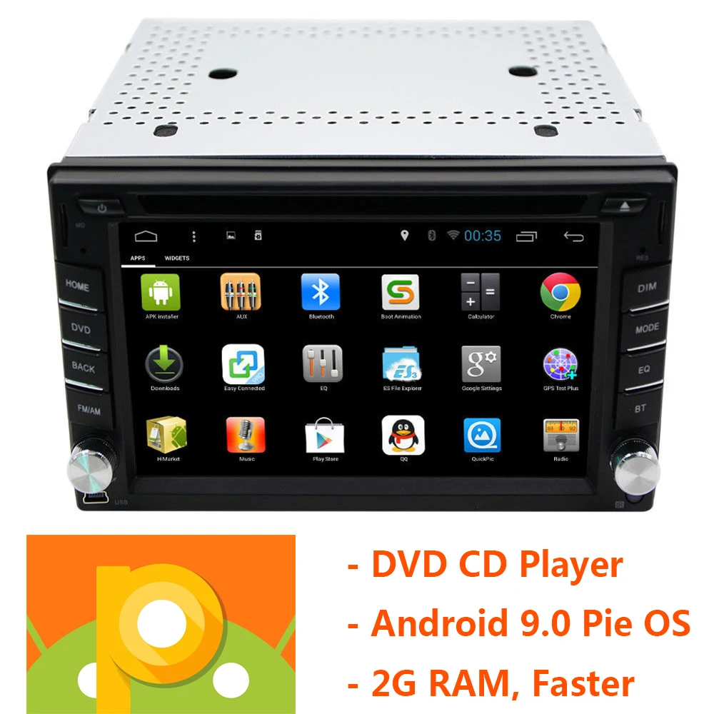 6 2 &quotHD Android 9 0 автомобильные радио DVD CD MP5 видео плеер 2Din AM FM Авторадио 2G RAM TF SD GPS Wifi