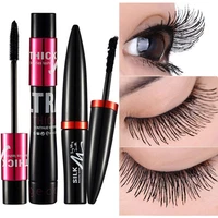 mascara 4d silk fiber eyelash volume lengthening black eye lashes extension makeup ink rimel waterproof mascara kit tools