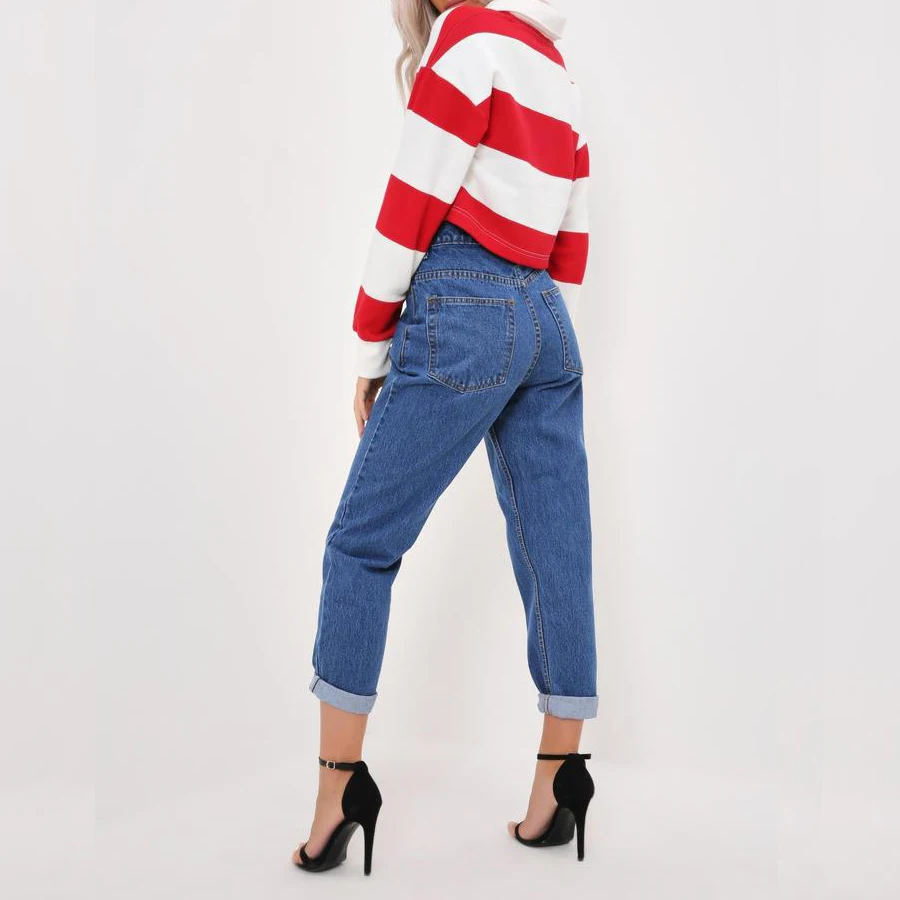 Джинсы mujer,, femme, Ретро стиль, Boyfriend Fit, высокая талия, женские джинсы, эластичная стирка, базовые, для мам, обтягивающие джинсы, свободные брюки размера плюс