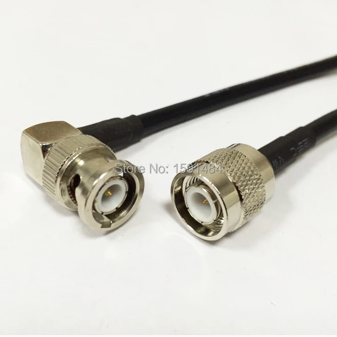 

New TNC Male Plug Connector Switch BNC Male Plug Right Angle Convertor RG58 Wholesale Fast Ship 50CM 20"Adapter