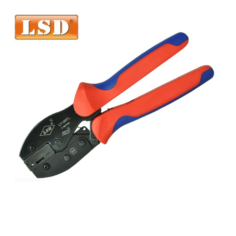 

cable lug crimping tool for crimping 6.3mm connectors,LY-06FL wire crimp plier lug connector and non-insulated terminal crimper