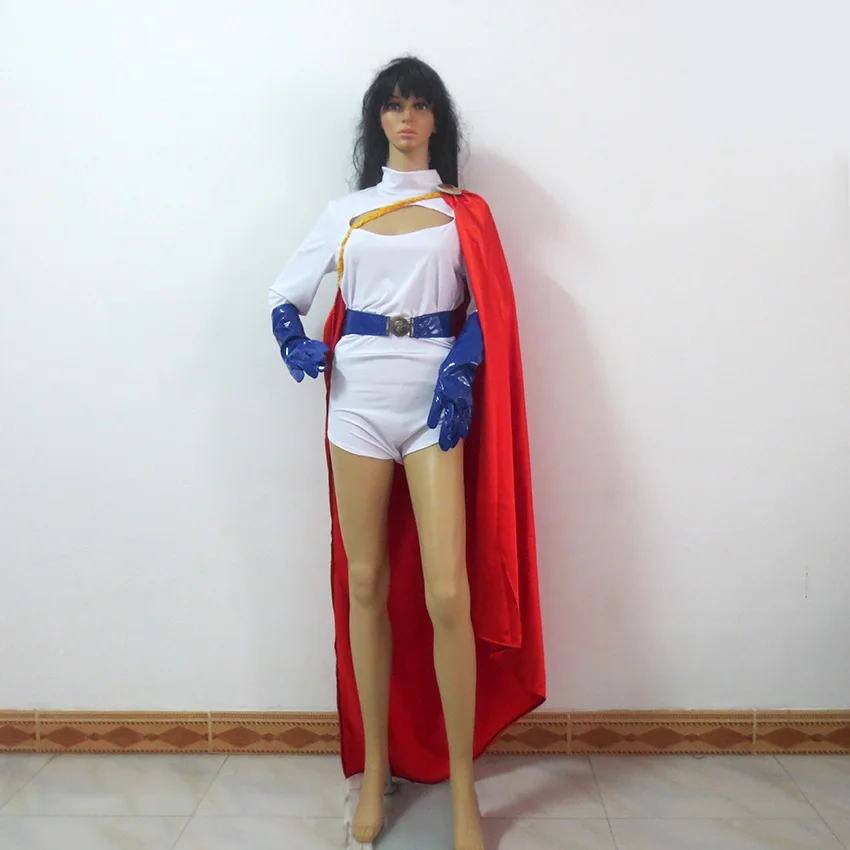 Женский костюм супергероя Zentai кошки Power Girl для рождественской вечеринки униформа