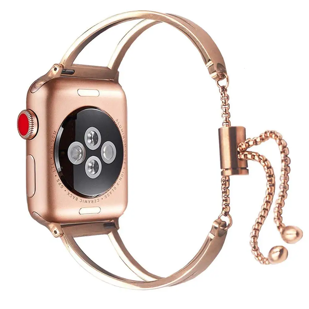 Металлический ремешок с пряжкой из нержавеющей стали для Apple Watch band 38 мм 42 40 44 iwatch