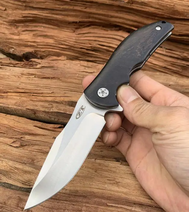 Black handle EDC защита персональный Тактический 440C складной нож Черный Палисандр Ручка Открытый Отдых Охота выживания карманный инструмент - Цвет: Black handle