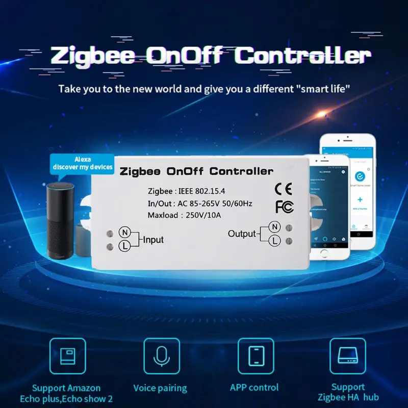 Zigbee On/Off Controller Smart Switch APP Remote Control Home Module AC85-265V 10A White Switches | Обустройство дома