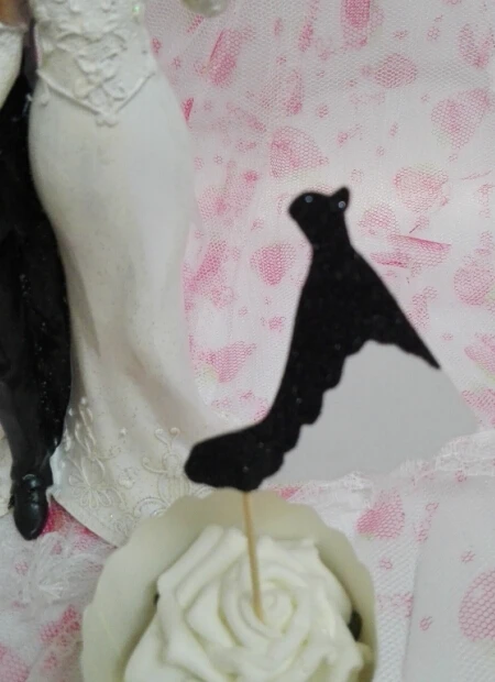 glitter custom color bride gown Cupcake Appetizer toppers bridal shower Wedding engagement Bachelorette party food picks decor | Дом и сад