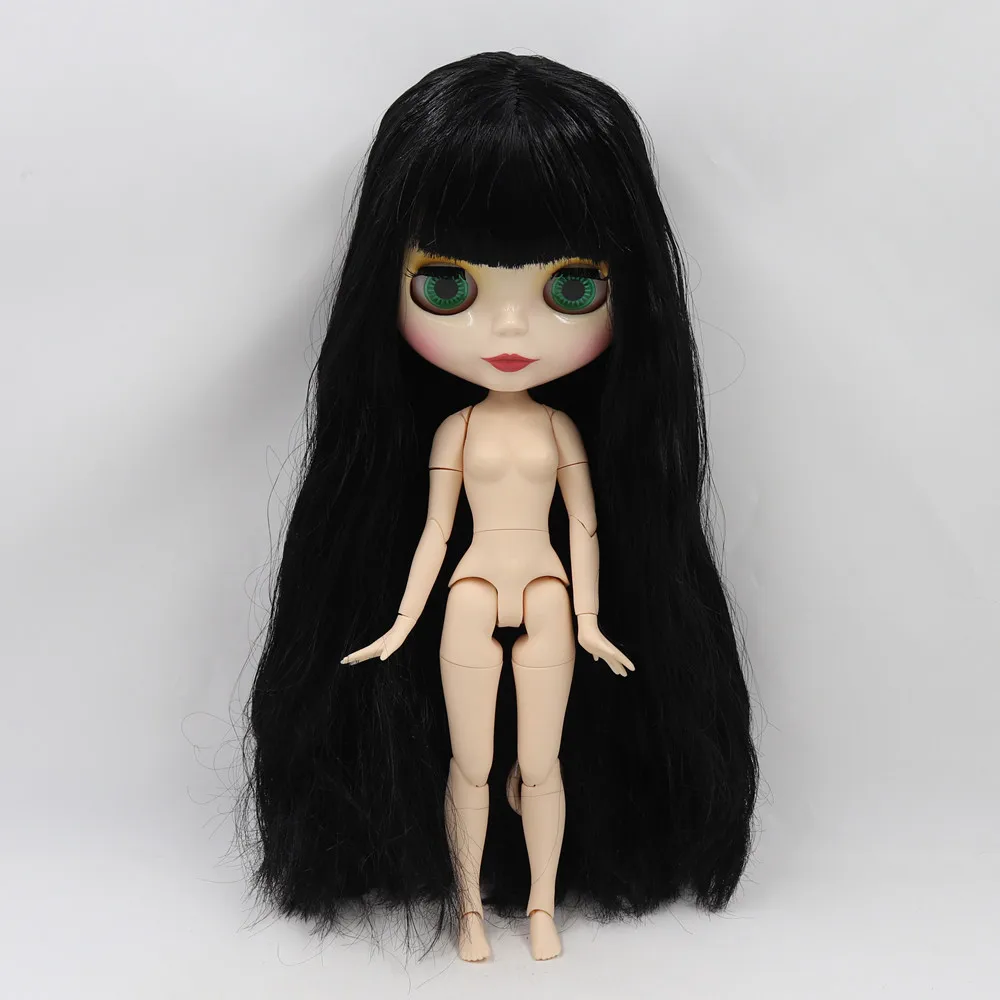 Кукла blyth No.BL117 с белой кожей длинные прямые черные волосы и разные тела для