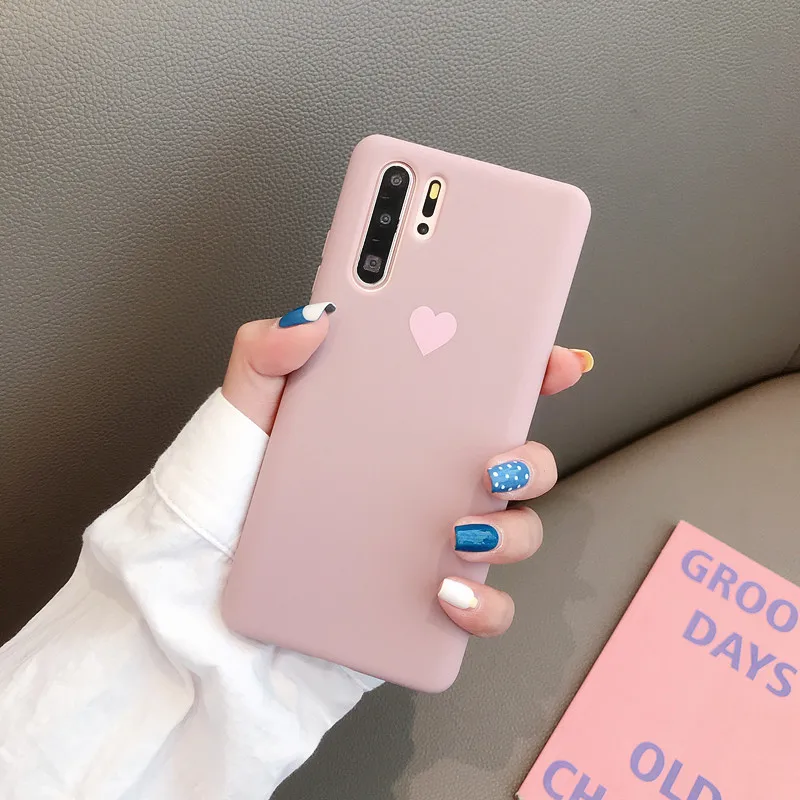 WK88-AiXinPinkRose SoCouple Мягкий ТПУ чехол для телефона для huawei P20 P30 Pro P10 плюс Коврики 20 10 30 Pro Honor 10 10i 20 8X 9X Nova 3 3i Карамельный цвет чехол - Цвет: WK88-AiXinPinkRose