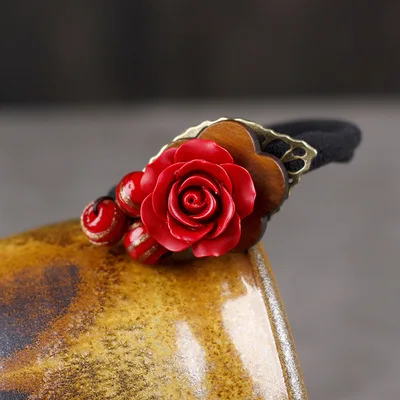 9 дизайн старый китайский ветер cloisonne lapis Цветы hairband, халцедон этнические аксессуары для волос, классические Винтажные Украшения для волос - Окраска металла: С черным покрытием, нанесенным краскопультом
