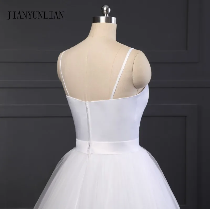 Спагетти ремень пляжные свадебные платья 2019 LORIE Vestido Noiva Praia простой белый тюль