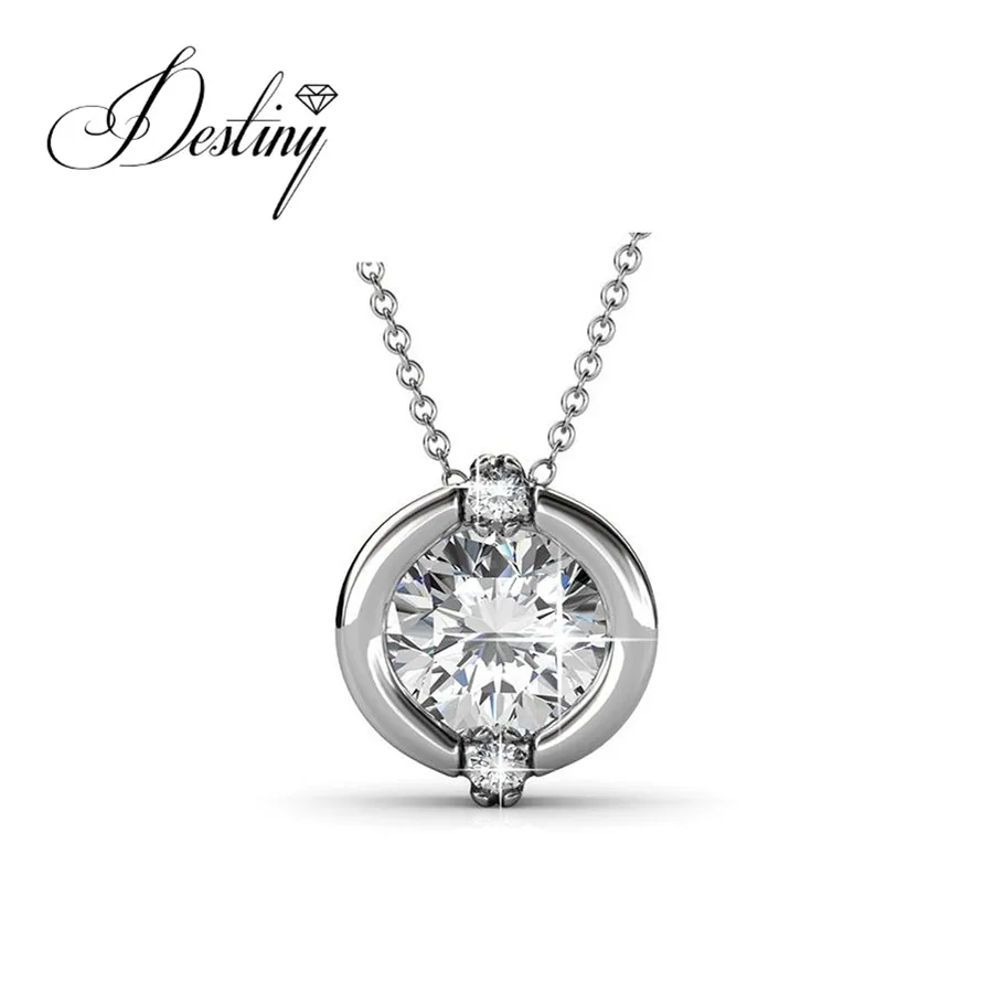 Destiny Jewellery ПР Стиль круглый кулон ожерелье сделано с кристаллами от Swarovski Кулон