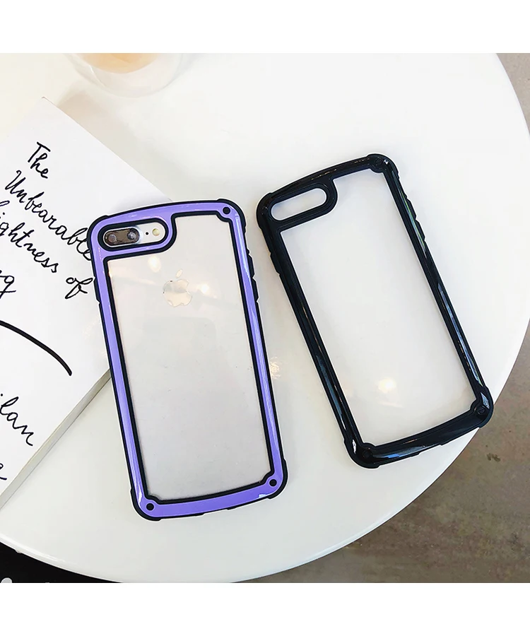 GlamPhone чехол с защитой от падения Простой однотонный чехол для телефона для iPhone XS Max XR XS 8 8plus 7 7plus 6/6S Plus стильный жесткий чехол