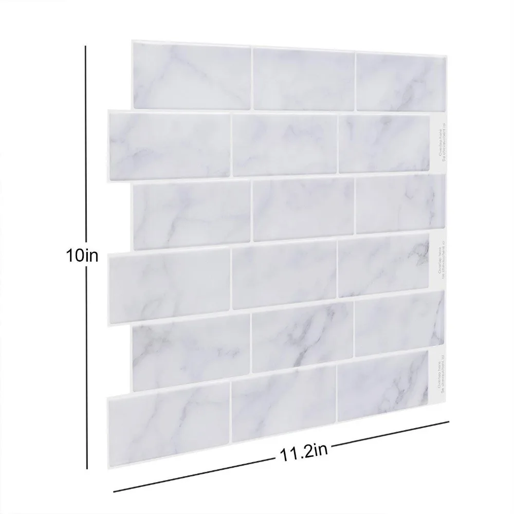 Серебристая накладка на заднюю панель в стиле метро самоклеящаяся наклейка