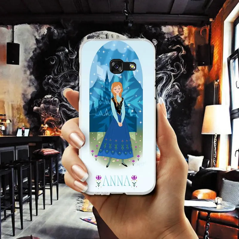 Soft Silicone Mobile Phone Cases For Samsung Galaxy A3 A5 A7 J1 J2 J3 J4 J5 J6 J7 2016 2017 2018 Bags Punk Elsa Tattoo Princess |