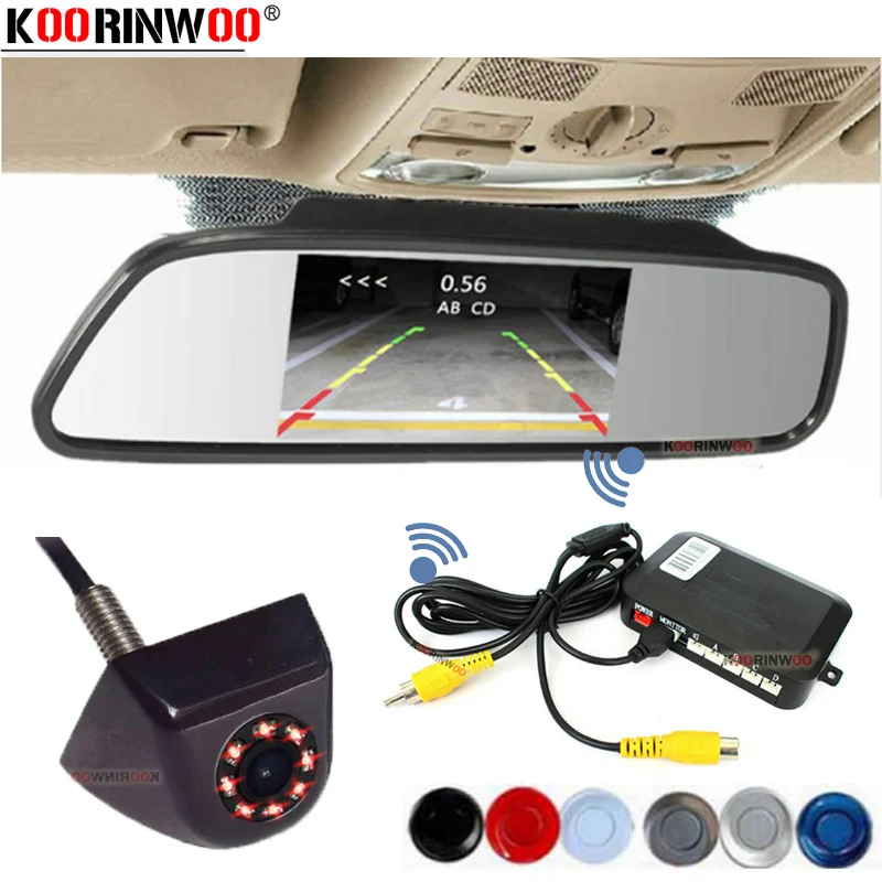 Koorinwoo CPU 2 4G Parktronik датчик радар детектор HD автомобильное зеркало слепых зон с