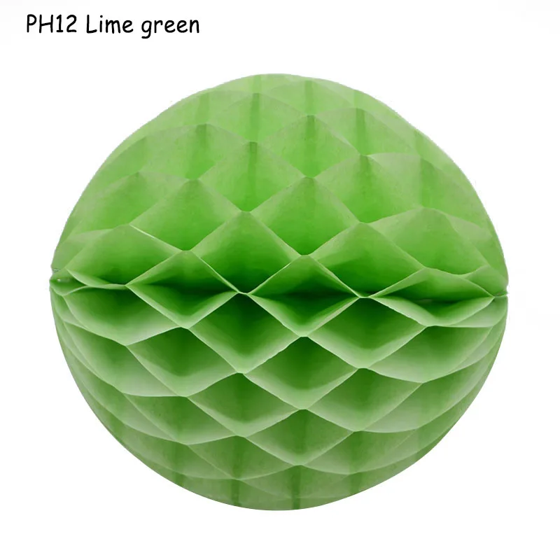 PH12 1 шт. 2 ''-12'' китайские круглые Висячие бумажные сотовые Цветы шары для рукоделия вечерние, свадебные, домашние DIY декоративные бумажные фонари с помпоном - Цвет: PH12