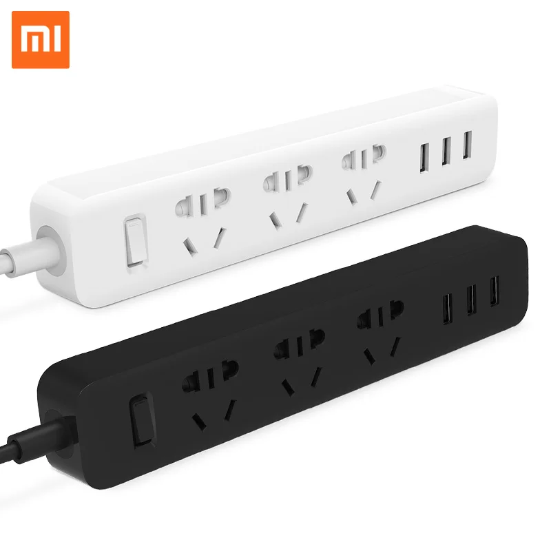 Оригинальная розетка Xiaomi power strip 3 порта USB стандартный удлинитель Разъем