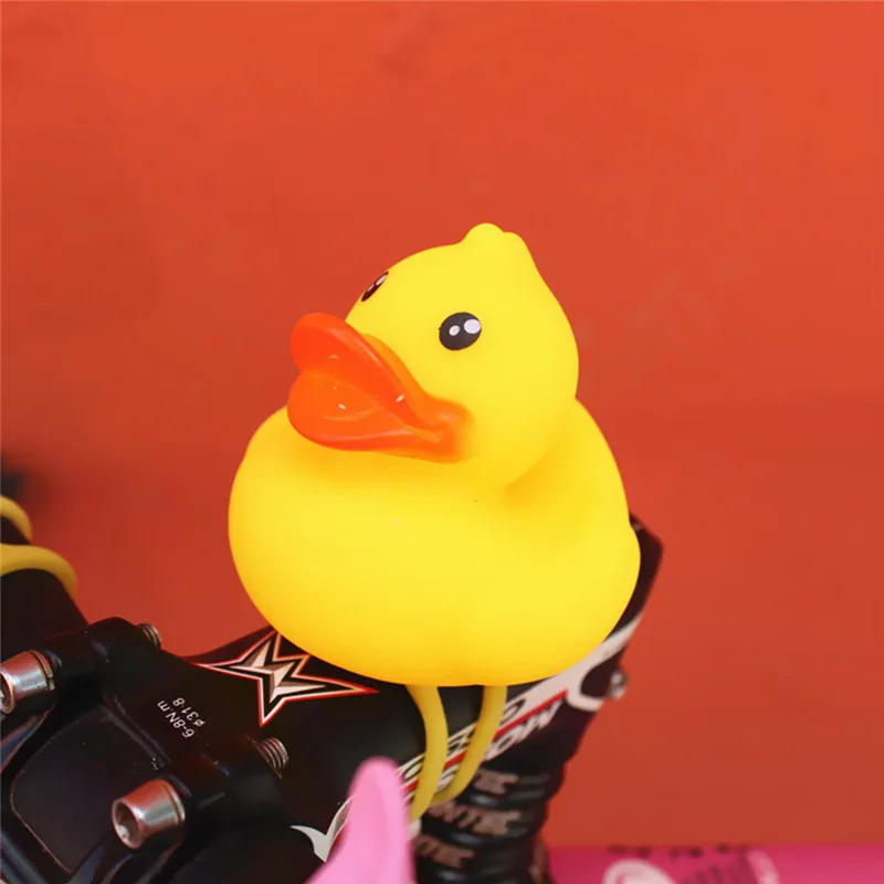 Hot New Silica Gel Yellow Cartoon Lovely Practical Duck Shape Warning Safety Head Light Shining Bicycle Bell Bike Handlebar #A | Спорт и