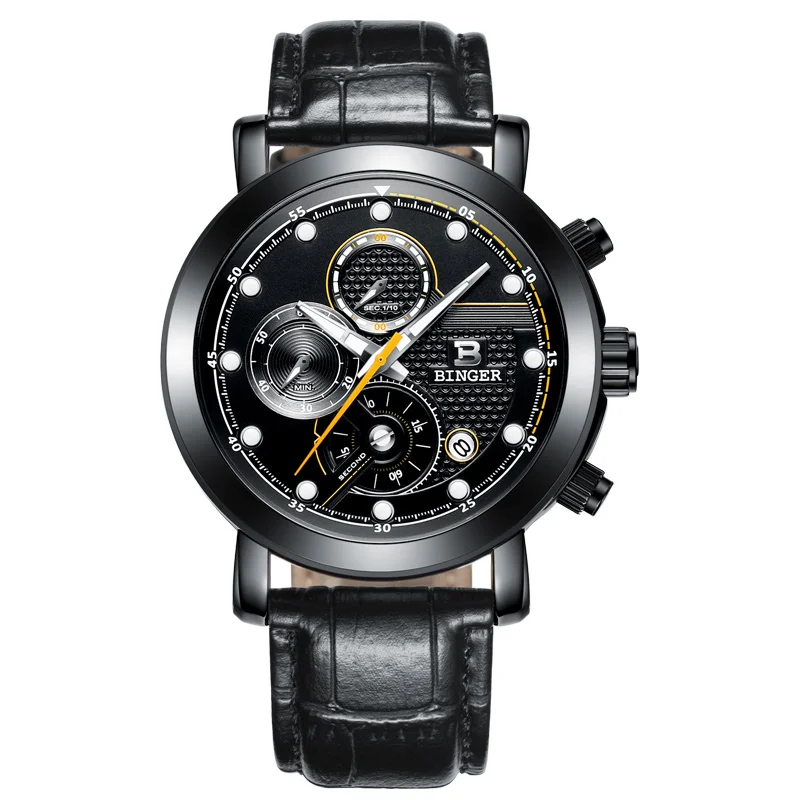 Часы мужские кварцевые с хронографом швейцарские брендовые Роскошные