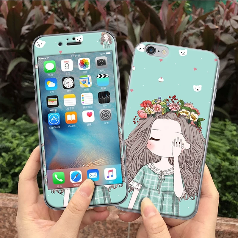 Защитный чехол для экрана iPhone 5S 6 6S 7 8 Plus Передняя закаленная стеклянная мембрана