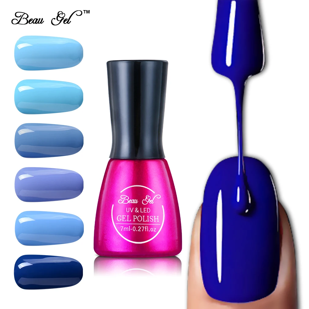 

Beau Gel Blue Series UV Gel Lacquer Soak-off LED UV Gel Polishing for Nails Art Design 7ML Nail Gel Professional Manicure