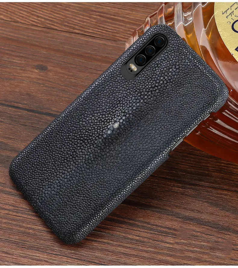 H21 Натуральная кожа ската тайский жемчуг fish кожаный чехол для huawei p30 p20 Pro P10Lite для huawei mate 20 p30 чехол для телефона для Honor 8X - Цвет: H21