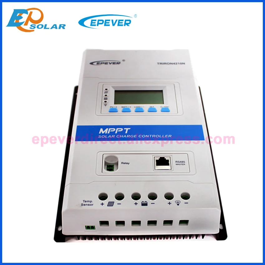 EPever TRIRON 4210N 4215N 40A 12 В 24 в Солнечный контроллер заряда lcd модульный солнечный регулятор зарядное устройство 40amp с MT50 eBox-wifi BLE