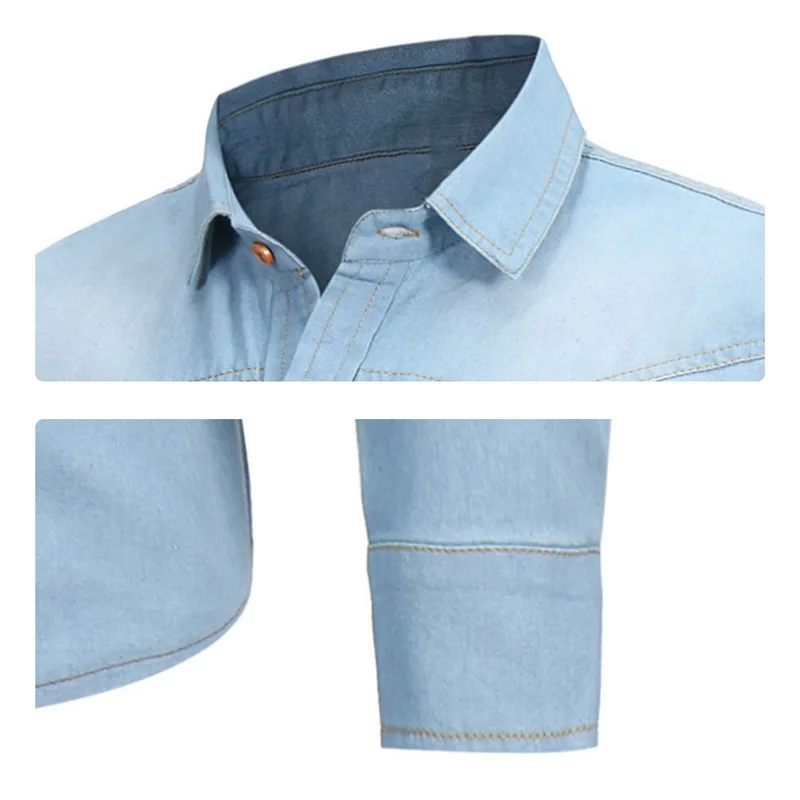 CYSINCOS модная мужская джинсовая рубашка кардиган повседневная приталенная