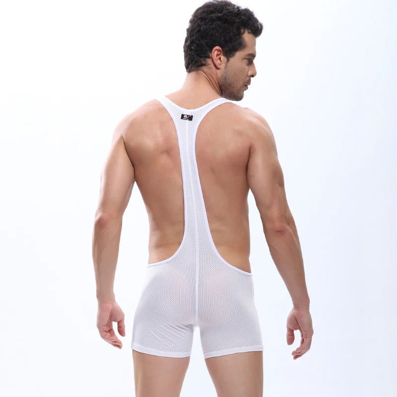 Майка AIIOU Мужская дышащая сетчатая пикантный комбинезон для борьбы майка на