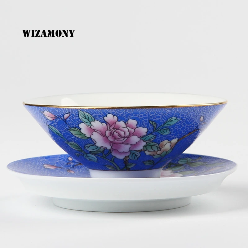 Акция! 1 шт. Китайский Цзиндэчжэнь фарфор Селадон gaiwan Чайник Кунг-фу