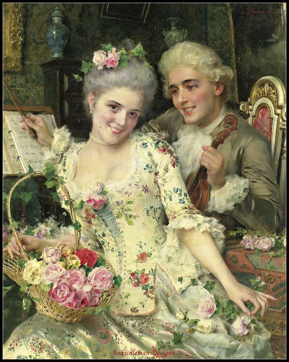 

Набор для вышивки крестом 14 ct DMC DIY Искусство ручной работы Декор-Новая Корзина цветов