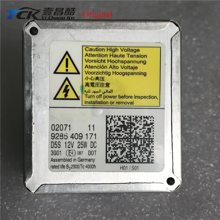 1 шт. YCK Оригинал 9285 409 171 D5S подержанная лампа HID Ксеноновые фары лампочки 9285409171 в