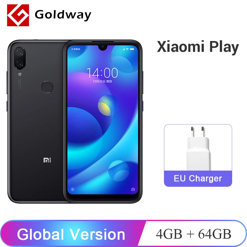 Глобальная версия Xiaomi Play 4 Гб 64 мобильный телефон MTK Helio P35 Octa Core 5 84 &quot19:9 полный