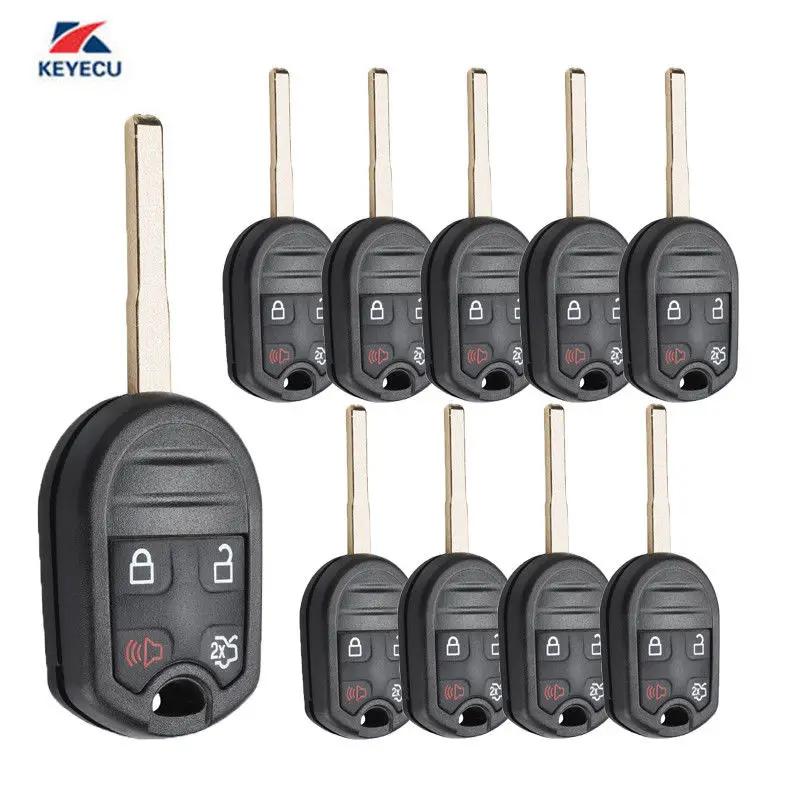KEYECU 10X Сменный Чехол для дистанционного ключа Fob 4B Ford Fiesta OUC6000022 HU101|Ключ от авто| |