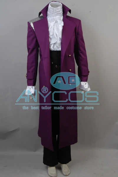 Rogers Nelson In Prince фиолетовый костюм для дождя длинный рукав пальто полный комплект