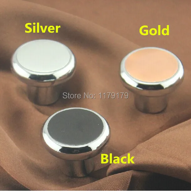 

30mm modern fashion furniture knobs black white drawer cabinet knobs pulls silver chrome dresser cupboard door knob handle pull