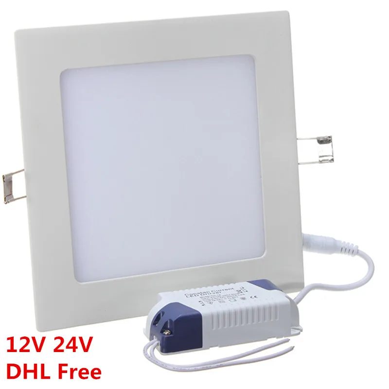 

12V 24V Slim LED Recessed Down Light Square LED Panel Light 3W-25W WW/3000K NW/4000K CW/6000K LED Ceiling Lamp Spot Light