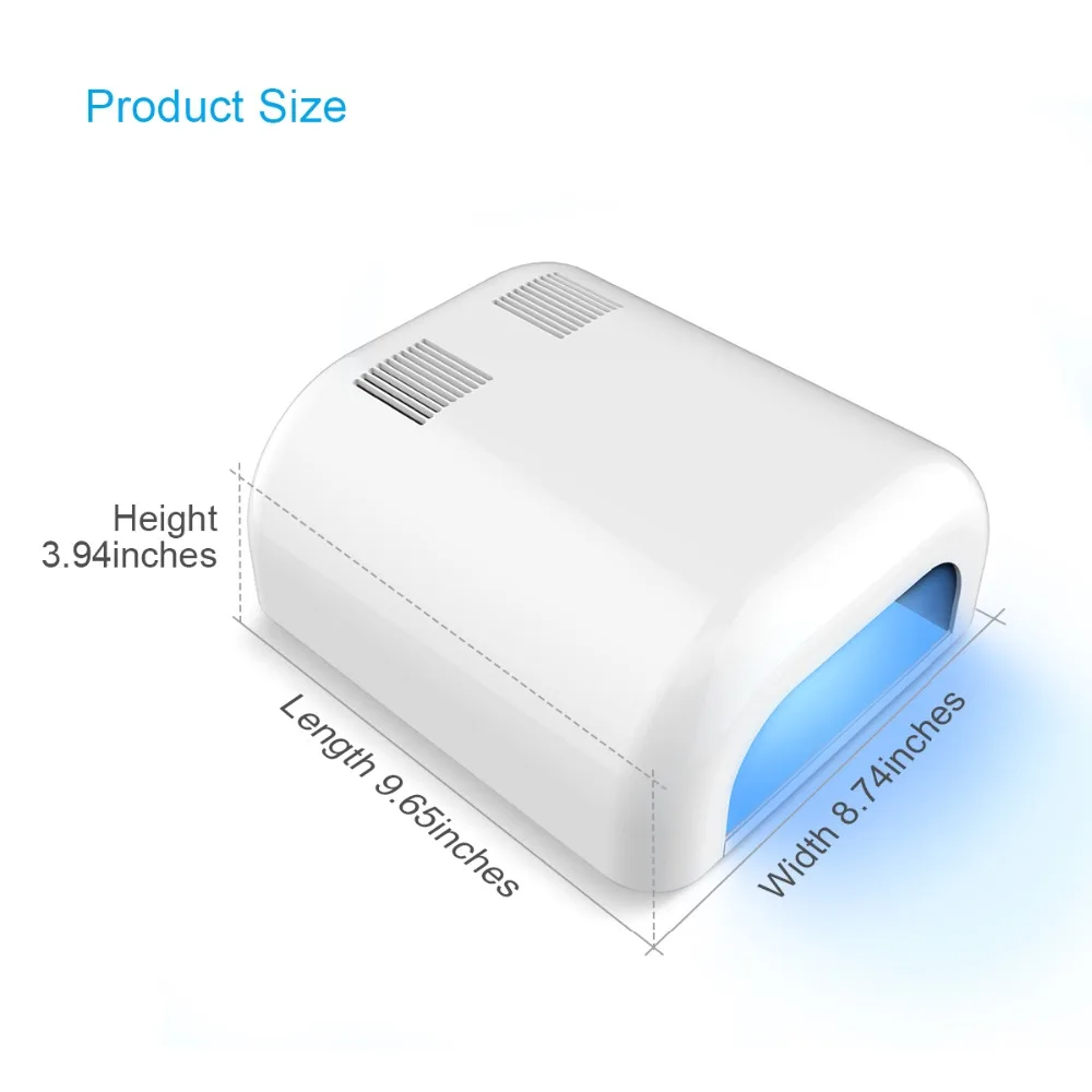 Сушилка для ногтей Светодиодный УФ лампа 36 Вт мини с USB маникюра ЖК дисплей сушка