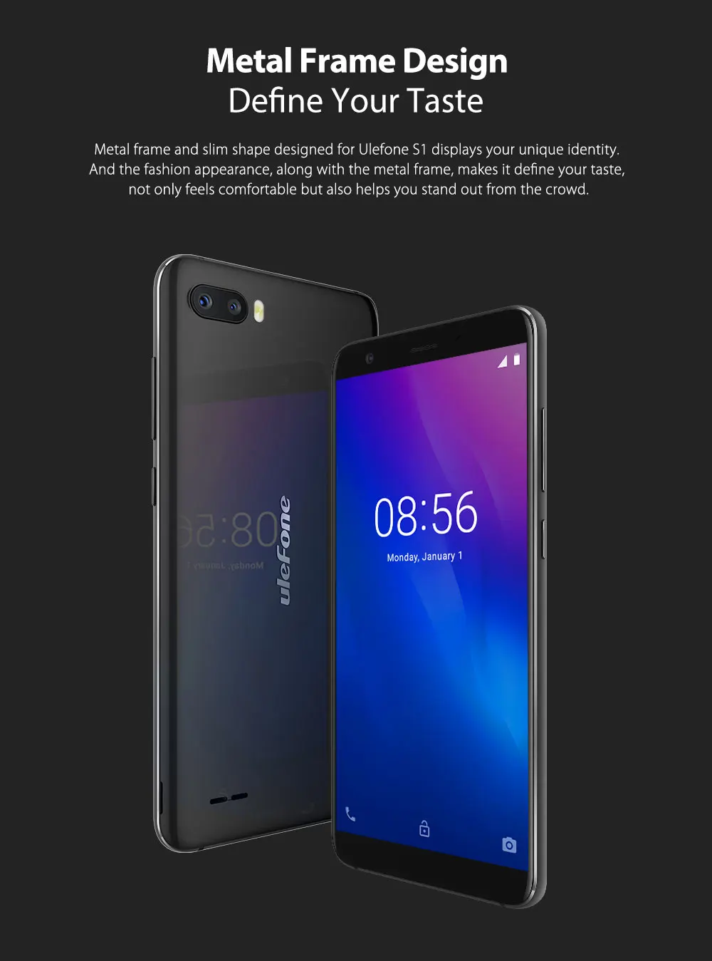 Ulefone S1 Face ID Android 8 1 смартфон 5 'ཎ:9 экран двойная задняя камера мобильный телефон