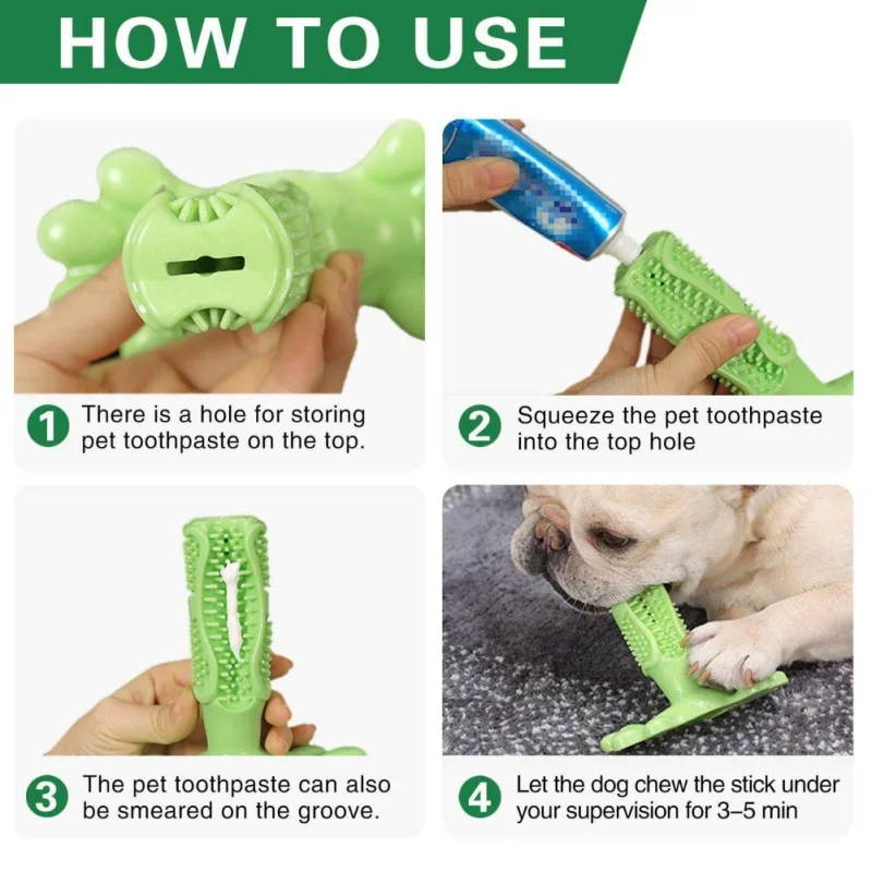 VOVOPET Pet Dog Toothbrush Dogs Chew Toys Soft Rubber Teeth Cleaning for Small dogs Pets Toothbrushes Puppy Dental Care |