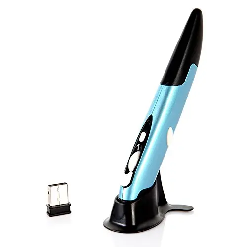 Blue RV77 2,4G Беспроводная оптическая ведущая Ручка мышь для планшета ноутбука ПК настольный мини 2,4 ГГц USB мышь компьютерная периферийная#0703 - Color: Blue