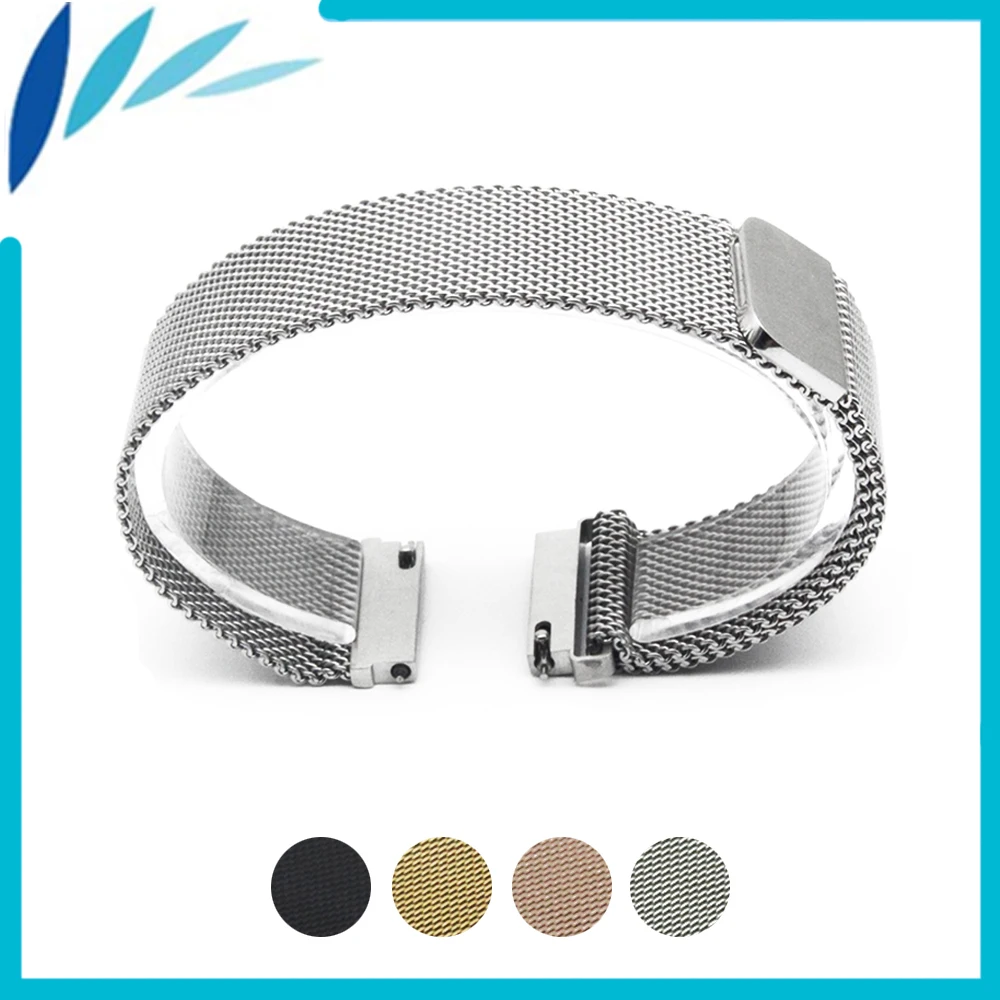 

Stainless Steel Watch Band 16mm 18mm 20mm 22mm for Tudor Magnetic Clasp Strap Quick Release Loop Belt Bracelet Black Silver