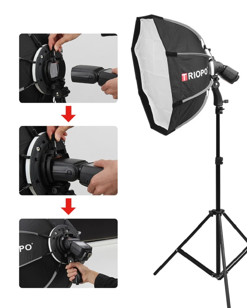 Mcoplus Triopo 55 см восьмиугольный Зонт софтбокс вспышка Speedlite Мягкая коробка для Godox