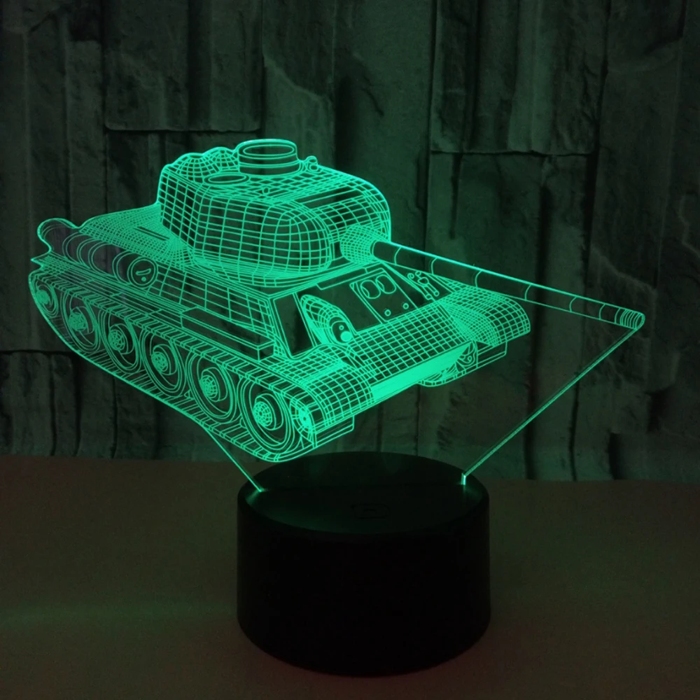 Дистанционное сенсорное управление 3D светодиодные ночные светильники 7 видов