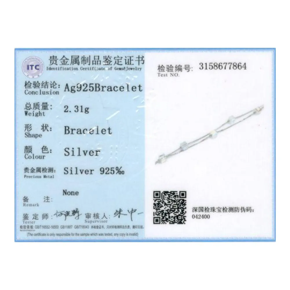 LEKANI кристаллами от Swarovski прозрачный квадрат Кристалл 100% Серебряный браслет